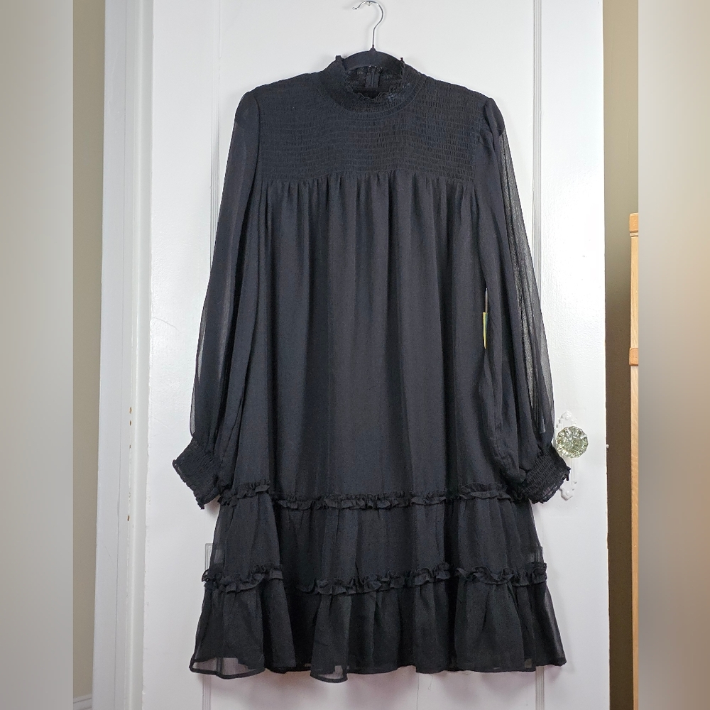 CeCe Black Long Sleeve Dress